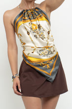 Load image into Gallery viewer, Vintage x F21 Patterned Satin Scarf Open-Back Top (XS-M)