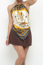 Load image into Gallery viewer, Vintage x F21 Patterned Satin Scarf Open-Back Top (XS-M)