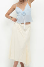 Load image into Gallery viewer, Vintage x Baby Blue Rose Pleated Crop Tank (S, M)