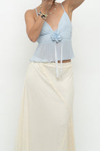 Load image into Gallery viewer, Vintage x Baby Blue Rose Pleated Crop Tank (S, M)