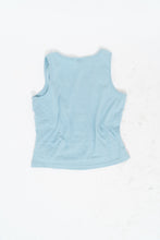 Load image into Gallery viewer, Vintage x Made in INDIA x Global Mind Blue Irridescent Sequin Crop Tank (S, M)