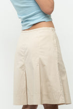 Load image into Gallery viewer, Vintage x MOSSIMO Beige Panelled Cotton-Blend Midi Skirt (S, M)