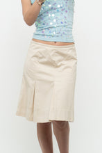 Load image into Gallery viewer, Vintage x MOSSIMO Beige Panelled Cotton-Blend Midi Skirt (S, M)