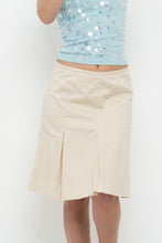 Load image into Gallery viewer, Vintage x MOSSIMO Beige Panelled Cotton-Blend Midi Skirt (S, M)