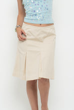 Load image into Gallery viewer, Vintage x MOSSIMO Beige Panelled Cotton-Blend Midi Skirt (S, M)