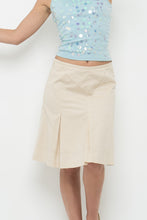 Load image into Gallery viewer, Vintage x MOSSIMO Beige Panelled Cotton-Blend Midi Skirt (S, M)