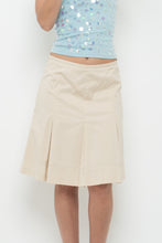Load image into Gallery viewer, Vintage x MOSSIMO Beige Panelled Cotton-Blend Midi Skirt (S, M)