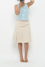 Load image into Gallery viewer, Vintage x MOSSIMO Beige Panelled Cotton-Blend Midi Skirt (S, M)