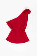 Load image into Gallery viewer, Vintage x Made in USA x Red Rose One-Shoulder Top (XS, S)
