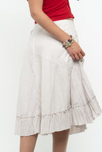 Load image into Gallery viewer, Vintage x TRICOTTO Beige Tie Panelled Midi Skirt (M, L)