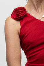 Load image into Gallery viewer, Vintage x Made in USA x Red Rose One-Shoulder Top (XS, S)