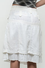 Load image into Gallery viewer, Vintage x Made in TUNISIA x White Linen Midi Tie Skirt (M, L)