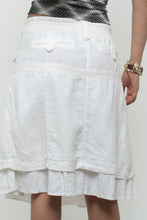 Load image into Gallery viewer, Vintage x Made in TUNISIA x White Linen Midi Tie Skirt (M, L)