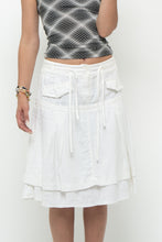 Load image into Gallery viewer, Vintage x Made in TUNISIA x White Linen Midi Tie Skirt (M, L)
