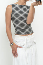Load image into Gallery viewer, Vintage x Made in USA x Black, White Ilusion Tank (XS, S)