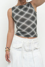 Load image into Gallery viewer, Vintage x Made in USA x Black, White Ilusion Tank (XS, S)