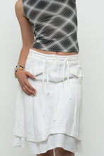 Load image into Gallery viewer, Vintage x Made in TUNISIA x White Linen Midi Tie Skirt (M, L)