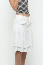 Load image into Gallery viewer, Vintage x Made in TUNISIA x White Linen Midi Tie Skirt (M, L)