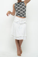 Load image into Gallery viewer, Vintage x Made in TUNISIA x White Linen Midi Tie Skirt (M, L)