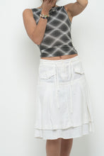 Load image into Gallery viewer, Vintage x Made in TUNISIA x White Linen Midi Tie Skirt (M, L)