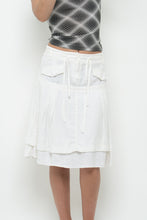 Load image into Gallery viewer, Vintage x Made in TUNISIA x White Linen Midi Tie Skirt (M, L)