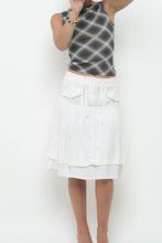 Load image into Gallery viewer, Vintage x Made in TUNISIA x White Linen Midi Tie Skirt (M, L)