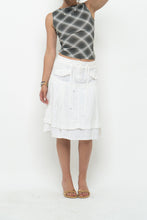 Load image into Gallery viewer, Vintage x Made in TUNISIA x White Linen Midi Tie Skirt (M, L)