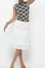 Load image into Gallery viewer, Vintage x Made in TUNISIA x White Linen Midi Tie Skirt (M, L)