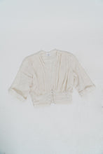 Load image into Gallery viewer, SHYANNE MIRABELLI x Made in AUS x Cotton, Linen Cream Crop Blouse (XS)