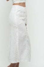 Load image into Gallery viewer, JENNIFER LANE x Cream Cotton Button Midi Skirt (XS)