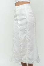 Load image into Gallery viewer, JENNIFER LANE x Cream Cotton Button Midi Skirt (XS)