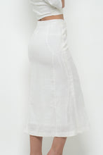 Load image into Gallery viewer, JENNIFER LANE x Cream Cotton Button Midi Skirt (XS)