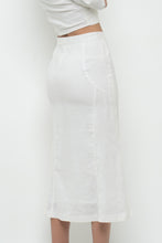 Load image into Gallery viewer, JENNIFER LANE x Cream Cotton Button Midi Skirt (XS)