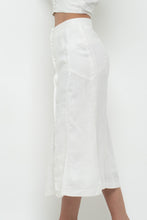 Load image into Gallery viewer, JENNIFER LANE x Cream Cotton Button Midi Skirt (XS)