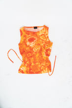 Load image into Gallery viewer, Vintage x Made in Canada x PRIMA DONNA Orange Tie-Dye Open-Back Tank (XS, S)