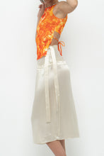 Load image into Gallery viewer, Modern x GIRLS GO CRAZY Cream Silk Midi Skirt (XXS, XS)