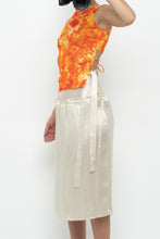 Load image into Gallery viewer, Modern x GIRLS GO CRAZY Cream Silk Midi Skirt (XXS, XS)