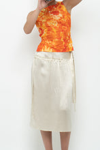 Load image into Gallery viewer, Modern x GIRLS GO CRAZY Cream Silk Midi Skirt (XXS, XS)