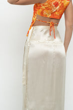 Load image into Gallery viewer, Modern x GIRLS GO CRAZY Cream Silk Midi Skirt (XXS, XS)
