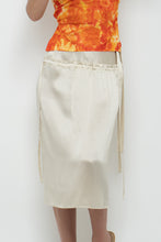 Load image into Gallery viewer, Modern x GIRLS GO CRAZY Cream Silk Midi Skirt (XXS, XS)