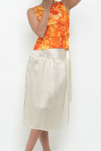 Load image into Gallery viewer, Modern x GIRLS GO CRAZY Cream Silk Midi Skirt (XXS, XS)