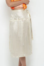 Load image into Gallery viewer, Modern x GIRLS GO CRAZY Cream Silk Midi Skirt (XXS, XS)
