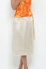 Load image into Gallery viewer, Modern x GIRLS GO CRAZY Cream Silk Midi Skirt (XXS, XS)