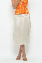 Load image into Gallery viewer, Modern x GIRLS GO CRAZY Cream Silk Midi Skirt (XXS, XS)