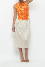 Load image into Gallery viewer, Modern x GIRLS GO CRAZY Cream Silk Midi Skirt (XXS, XS)