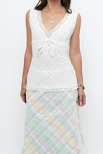 Load image into Gallery viewer, Vintage x White Lace Fitted Bow Tank (L)