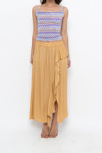 Load image into Gallery viewer, Vintage x Made in ITALY x Gold Flowy Satin Maxi Skirt (XS, S)