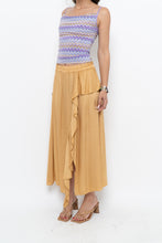 Load image into Gallery viewer, Vintage x Made in ITALY x Gold Flowy Satin Maxi Skirt (XS, S)