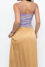 Load image into Gallery viewer, Vintage x Made in USA x Purple Zigzag Patterned Shiny Tank (XS)