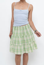 Load image into Gallery viewer, Vintage x OLD NAVY Green Plaid Cotton-blend Midi Skirt (XXS-S)